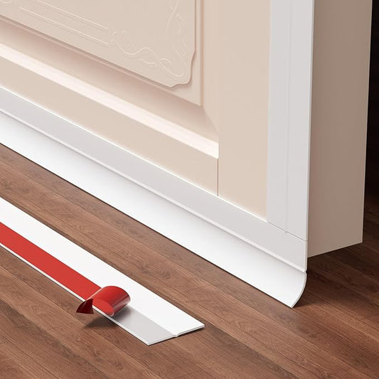 Door Seal Strip for Door Frame, 36ft Silicone Shower Glass Door Seal Strip, Door Gap Filler Bottom & Side Sealing Strip, 2 Inch Wide