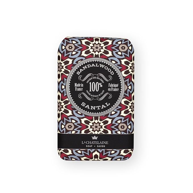 La Chatelaine Unisex, Men, Women Bar Soap| Natural and Organic |Triple Milled | Made in France | Large (Sandalwood)