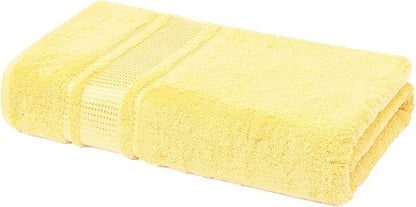 Melissa Linen 8 Piece Bath Towel Set, 2 Bath, 2 Hand, 4 Fingertip Towels - 100% Turkish Cotton, Absorbent, Quick Dry, Durable & Soft - Light Yellow