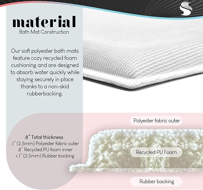 Stupell Industries Bayside Sea Life & Ship Plush Bathroom Mat & Bath Rug, Soft Quick-Dry Non-Slip Bathroom Rug with Recycled Foam Cushion, Coastal Nautical Marine Design by Kim Allen, 18"x30"