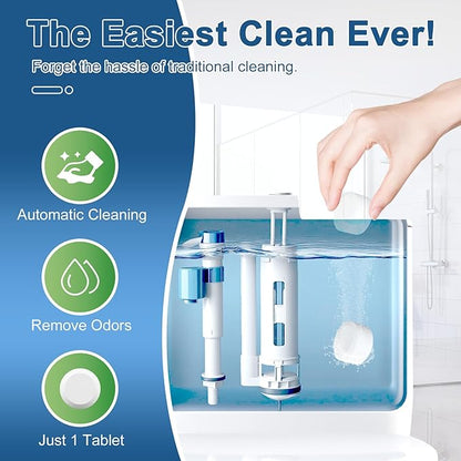 Toilet Bowl Cleaner Tablets with Bleach 12 PACK Powerful Formula to Eliminate Limescale & Rust