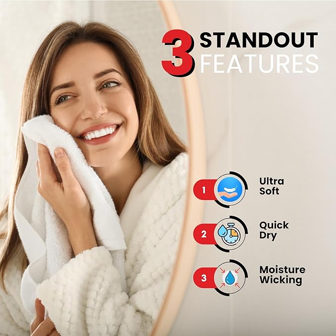 Infinitee Xclusives Burgundy Hand Towels for Bathroom - Set of 6 (16x28 inches) 600 GSM, 100% Cotton Ultra Soft, Quick Drying, Hotel Quality Hand Towel Set (Burgundy)