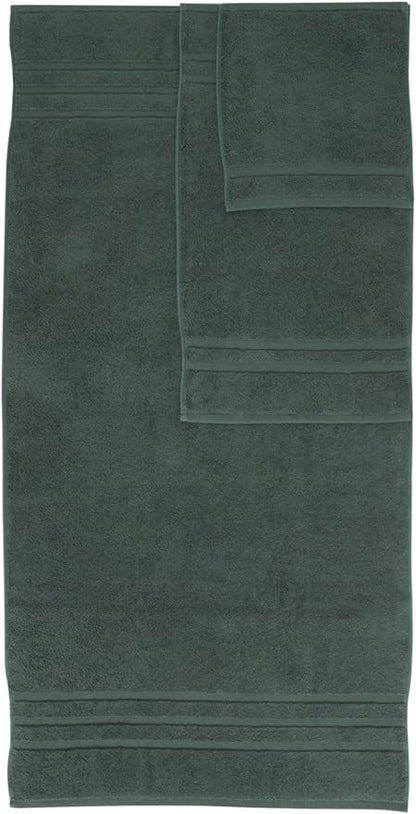 Luxury Hotel & Spa, Turkish Cotton Dark Green Towels Bathroom Sets | 6 Pieces Dark Green Bath Towels Soft and Absorbent Green Towel Set for Your Bathroom