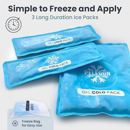 Knee Ice Pack Wrap (1 Pack) - Adjustable Ice Pack for Knees Surgery, Replacement, Arthritis Pain, ACL, Sports Injuries, Post Surgery, for Long Duration - 1 Pack (Black)