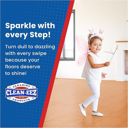 Clean-eez Ultimate Floor Restorer & Polish - Revitalize, Protect, Shine Wood, Laminate, Vinyl, Bamboo, Slate, Terracotta & More (1 Bottle W/Microfiber)