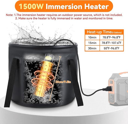 Portable Camping Shower, 7800mAh Rechargeable Outdoor Shower Kit with Heater, Intelligent LED Display, IPX8 Waterproof, Ideal for Outdoor Camping, Travel, Car Washing, Pet Bathing