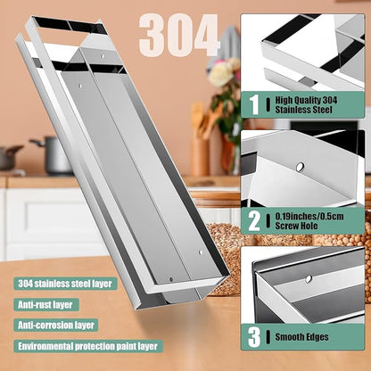 Lallisa 2 Pieces Stainless Steel Shelf Bathroom Shower Floating Shelves Wall Mounted Shower Caddy Basket Shelf Storage Organizer Shelves for Bathroom, Kitchen, Living Room (15.75 Inch/ 40 cm,Shiny)