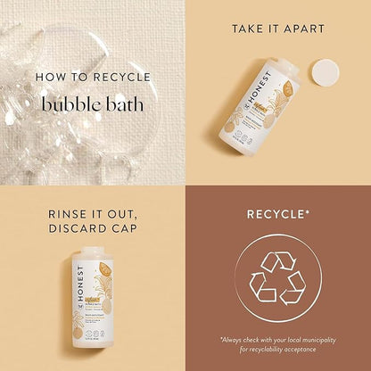 The Honest Company Foaming Bubble Bath Gentle for Baby Naturally Derived Tear-free Hypoallergenic Citrus Vanilla Refresh 12 fl oz