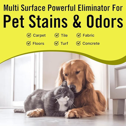 Multi-Purpose Probiotic Enzyme Citrus Cleaner, 64oz - Pet Stain and Odor Remover - Concentrated - Professional & Home Strength Drains, Floors, Bathrooms, Toilets Trash Can, Made in USA