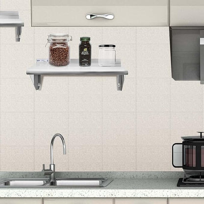 Hally Stainless Steel Shelf 12 x 24 Inches 230 lb, NSF Commercial Wall Mount Floating Shelving for Restaurant, Kitchen, Home and Hotel