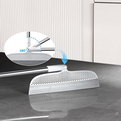 Multifunction Floor Squeegee Broom for Pet Hair Removal, Silicone Magic-Style Broom for Floor Cleaning, 51.77" Long Handle for Carpet, Bathroom Tile, Hardwood Floors, Garage, Liquid Spills, Fine Dust