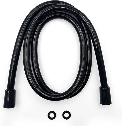 Replacement Shower Hose for RV Camper 6in Flexible & Kink-Free Heavy Duty PVC Lead-Free Black