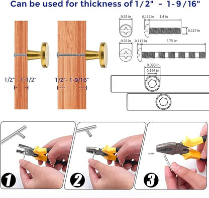 Ravinte 25 Pack Drawer Pulls 1-1/4 Inch Kitchen Cabinet Knobs Solid Brushed Brass Round Dresser Drawer Knobs Gold Dresser Knobs Drawer Knobs Simple Cabinet Hardware for Cupboard Drawer Pulls
