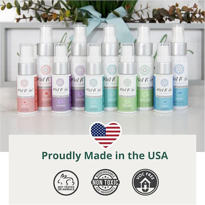 Mist N' Go by Omaze Travel Toilet Spray Odor Eliminator - Freshens Bathroom Air & Deodorizes - Blossom Daily Pack (2oz + 1oz)