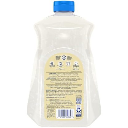 Dial Liquid Hand Soap, Vanilla Honey Scent, 52 Fl Oz Hand Soap Refill (Pack of 3), Dermatologist-Tested, Gentle Formula