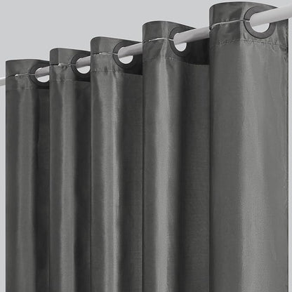 Dark Grey Shower Curtain No Hooks Needed,Polyester Fabric Long Shower Curtain Liner 78 Length with 10 Plastic Split Grommets,Machine Washable & Waterproof Bathroom Curtains for Hotel,78x78 Inch