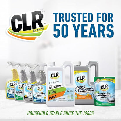 CLR Brands® Brilliant Bath Foaming Bathroom Cleaner Spray Free & Clear, No Added Dyes or Fragrances, Soap Scum and Hard Water Stain Remover, Use on Showers, Baths, Toilets and More, 26 Oz (Pack of 1)
