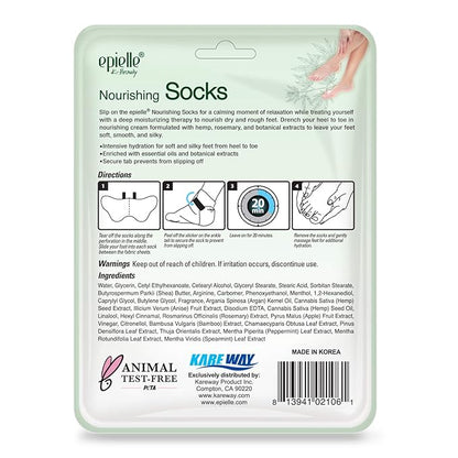 Epielle Relaxing & Nourishing Hand & Foot Masks, Repair and Soften Dry, Overworked Skin, Self Care Gifts for Women, Spa Kit, Stocking Stuffers, 6 Moisturizing Gloves & 6 Moisturizing Socks