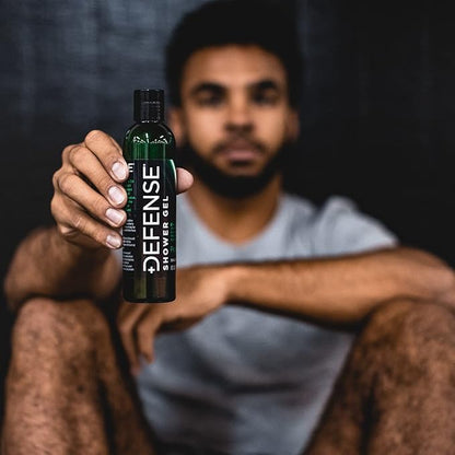 Defense Soap Peppermint Tea Tree Body Wash | All Natural Organic Shower Soap for Athletes | Odor Control & Skin Fungal Protection for Sports, Post Workout & Recovery - 8 oz