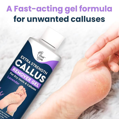 Lavender Foot Soak & Callus Remover Gel Kit - Extra Strength Callus Remover Gel for Feet, Remove Calluses with Epsom Salts, Dry Cracked Heels & Foot Odor, at Home Pedicure - Foot Care for Tired Feet