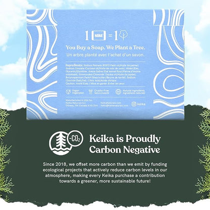 Keika Baby Soap Bar Oat & Shea Unscented for Eczema, Psoriasis, Face, Body, Infant Kids Teens Men Women with Sensitive Skin, 5 oz.