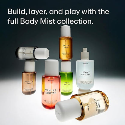 PHLUR Paradise Skin Set ($75 Value) - Travel Size Body Mist Gift Set - Peach Skin, Vanilla Skin, & Beach Skin - Travel Size Hair and Body Fragrance Mist Trio (3 x 3 fl oz)