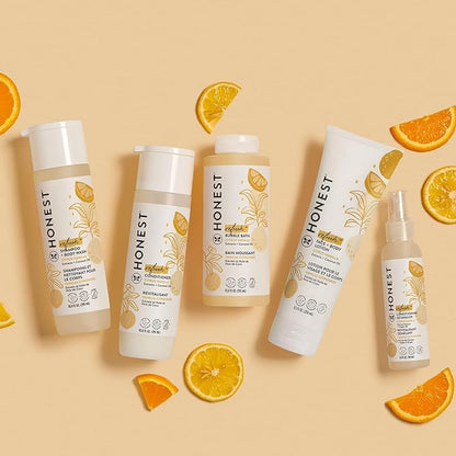The Honest Company 2-in-1 Cleansing Shampoo Body Wash Gentle for Baby Naturally Derived Tear-free Hypoallergenic Citrus Vanilla Refresh 18 fl oz