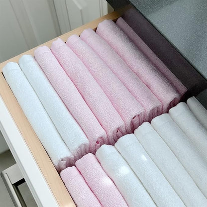 12 Pack Washcloths 13" x 13" - Soft Wash Cloths for Your Face Towel, Viscose derived from Bamboo & Cotton Blend Wash Cloths for Your Body (White)