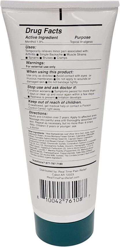 Real Time Pain Relief MAXX Plus - 7oz Tube | Intensive Formula with 19 Natural Ingredients Including Hemp Oil | Fast-Acting Relief for Muscle Pain, Arthritis, Backaches, and More