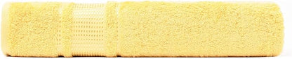 Melissa Linen, Fingertip Towels 4 Pack, 100% Turkish Cotton, Small Hand Towels for Body and Face, 12 x 18 in, Super Soft, Absorb Water, Quick Dry, (Light Yellow Fingertip Towels)