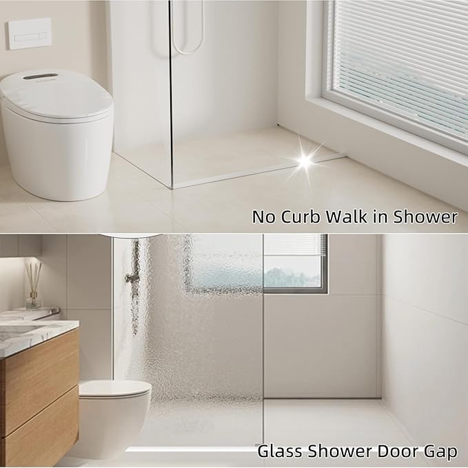 39 inch Water Barrier for Sink, Silicone Rubber Kitchen Water Splash Guard, Bendable Corner Dam Water Retaining Strip for Countertop,Shower, Bathroom,Frameless Shower Threshold Door Bottom Seal Strip