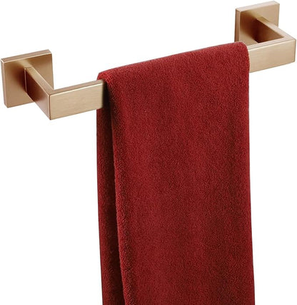KOKOSIRI 12-Inch Towel Bar for Bathroom Kitchen Towel Holder Wall Mounted SUS304 Stainless Steel Towels Rack, Champagne Bronze B4003CPG-L12