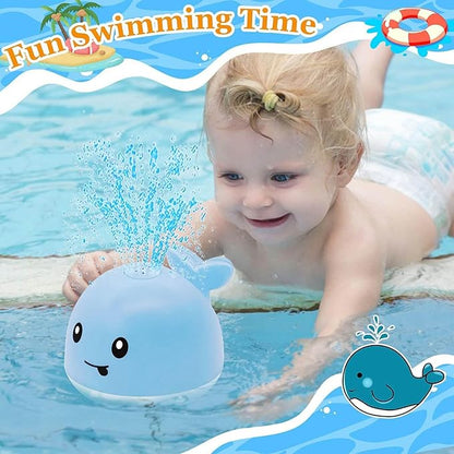 Bath Toys for Babies 6-12 Months - Water Table Accessories Pool Toys for Toddlers 1-3 - Light Up Whale Bath Toy Sprinkler - Bathtub Bathtime Fountain Baby Shower Toy 1st Birthday Girls Boys Gifts
