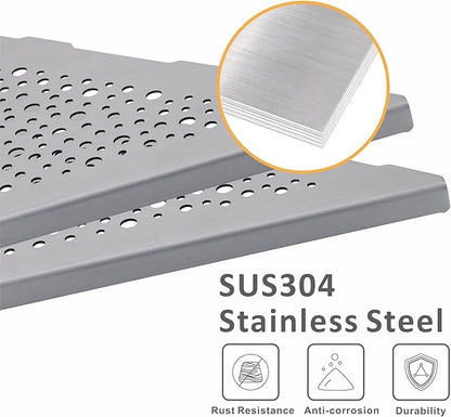 Brushed Nickel 10’’ Corner Shower Shelf Bathroom Shower Shelves, 2 Pack Triangular 304 Stainless Steel Shower Corner Shelf for Tiled Walls, No Drilling