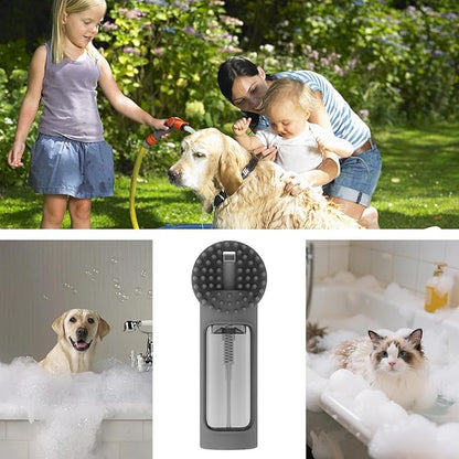 Dog Bath, Silicone Pet Scrubber, Soft Massage Brush, Shampoo Dispenser Tool, Pet Grooming Brushes, Soothing Bath Brush, Non-Slip Shower Brushes for Puppy Dachshund Groomer