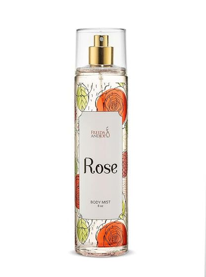 Rose Home Spa Gift 10oz Deep Moisturizing Fragrance Body Lotion & 8 oz. Fine Fragrance Body Mist Set Luxury Self-Care Combo for Women and Girls (Rose)
