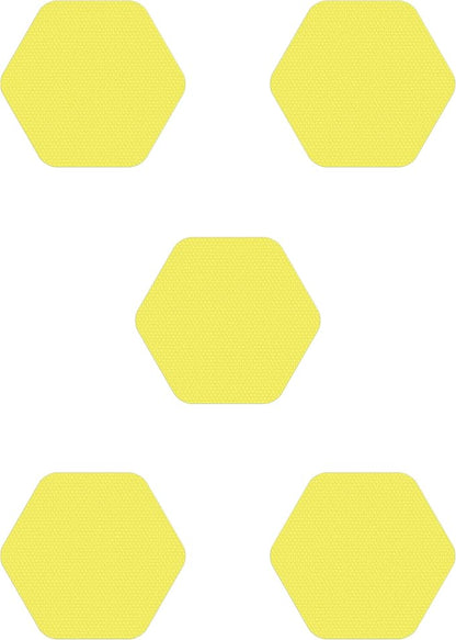 Kahuna Grip Bathtub Bath and Shower 5¼" Hexagon Non-Slip Traction Treads (Yellow)