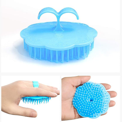 2Pack Hair Scalp Exfoliator Brush Dandruff Cleaning Brush, Flexible Scalp Massager, Shower Shampoo Brush for Home, Office, Travel and Pets-HGLV2