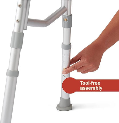 Tub Transfer Bench, 400 lb Capacity Bath & Shower Seat, Tool-Free Assembly, Anti-Slip Suction Feet, Lightweight Frame, for Seniors & Mobility Assistance