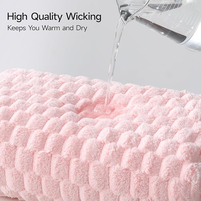 REDKISS 4 Pack Microfiber Bath Towels - Extra Large, Super Absorbent, Quick Dry Waffle Towels Set for Bathroom, Spa, Gym, and Travel - Luxury, Plush, 4 Multicolor