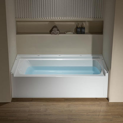 WOODBRIDGE 60” x 32” Alcove Soaking Bathtub in white with Right-Hand Drain Hole