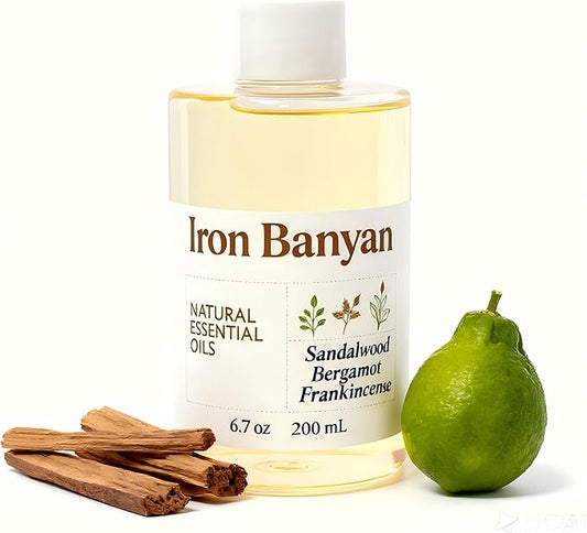 Sandalwood Bergamot Frankincense Essential Oil Blend 200ML - for Home Aromatherapy Diffuser