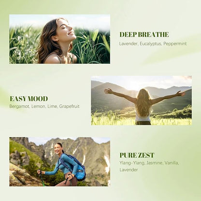 Essential Oils Blend Set,Essential Oils for Diffusers for Home,Stress Relief, Sweet Dream,Deep Breathe,Relax, Air Freshening,Aromatherapy Gifts for Women,DIY Candle Making,Humidifiers, Massage(6x10ml)
