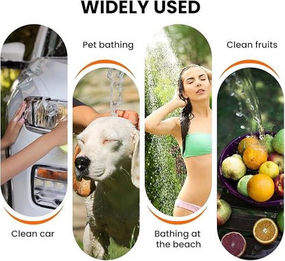 Portable Shower for Camping with Reverse Charging Function,Portable Shower Pump with Rechargeable Electric,Portable Shower Head,Portable Hose,with 3 Spray Modes for Camping,Hiking,Traveling