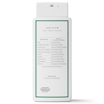 Native Body Wash Contains Naturally Derived Ingredients | For Women & Men, Sulfate, Paraben, & Dye Free Leaving Skin Soft and Hydrated | Eucalyptus & Mint 18 oz