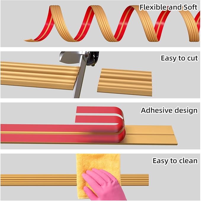 40FT Flexible Wall Corner Protector Moulding Trim, Peel and Stick Inside & Outside Wall Corner Guards Edge Protector,Self Adhesive Molding Trim Strip for Edge Ceiling