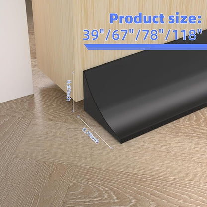 78 Inch Threshold Water Dam Barrier - Black Silicone Sink Splash Guard & Corner Shower Water Guard