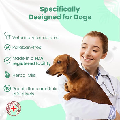 Bio PetActive Tea Tree Oil Dogs Shampoo - Natural Moisturizing & Anti Itch Dog Shampoo, pH Balanced, Paraben Free, Naturally Ingredients, 13.53 Fl oz