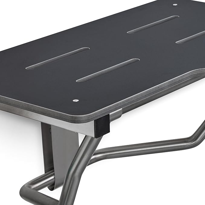 Seachrome 32" x 22.5” Black Reversible Folding Transfer Tub/Shower Seat, ADA Compliant