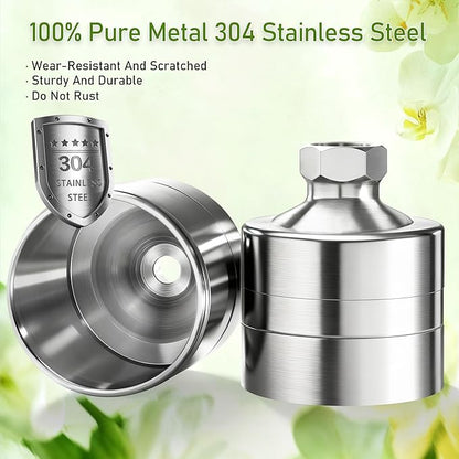 Vitamin C Larger Premium Metal Shower Filter, 304 stainless steel material, Clean Soft Water, Remove 99% Chlorine, Improve Your Skin, Easy to Install, KMF00D (Citrus)